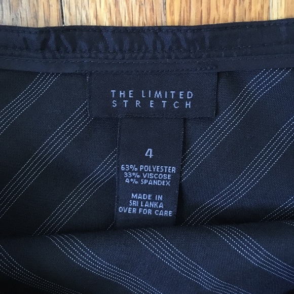 The Limited skirt. Black/ small white stripe. Sz 4 - Picture 2 of 2